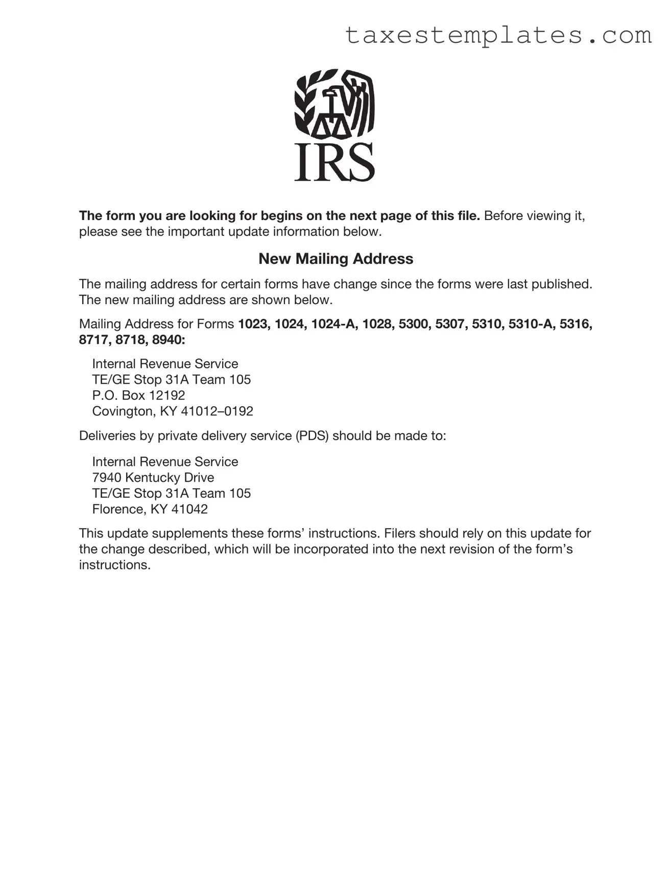 Free IRS 1024 Template in PDF