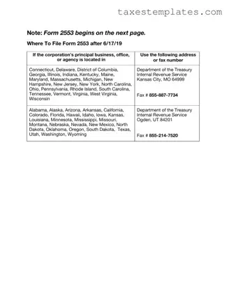 Free IRS 2553 Template in PDF