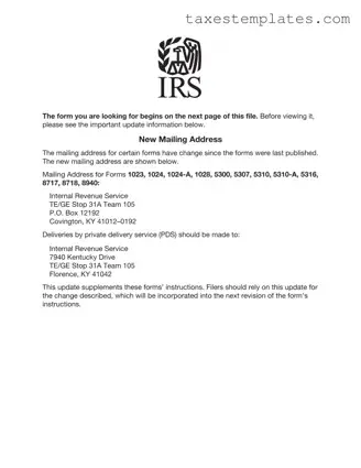 Free IRS 1024 Template in PDF