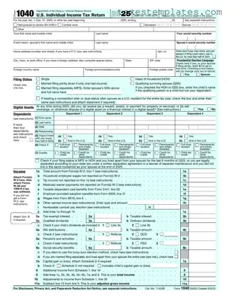 Free IRS 1040 Template in PDF