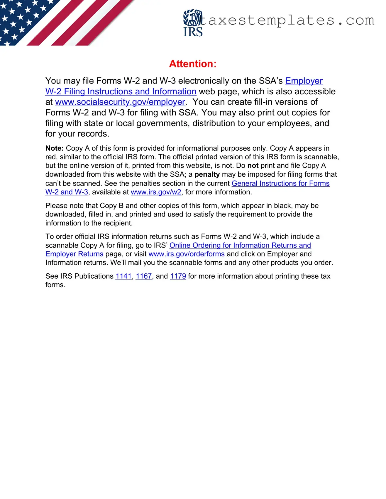 Free IRS W-3 Template in PDF